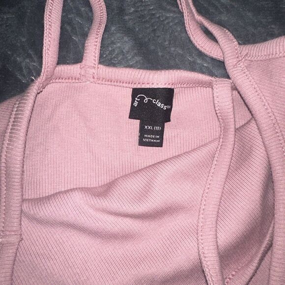 Girls' Cami Bralette - art class Rose Pink XXL(18). Ruffle Bottom. NWT. Q - Picture 5 of 5